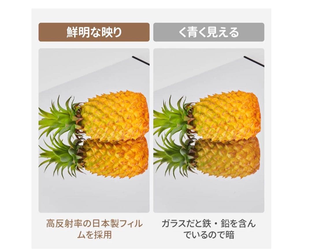 #2301　割れない鏡 ウォールミラー 壁掛け 姿見鏡 幅80×高さ160cm