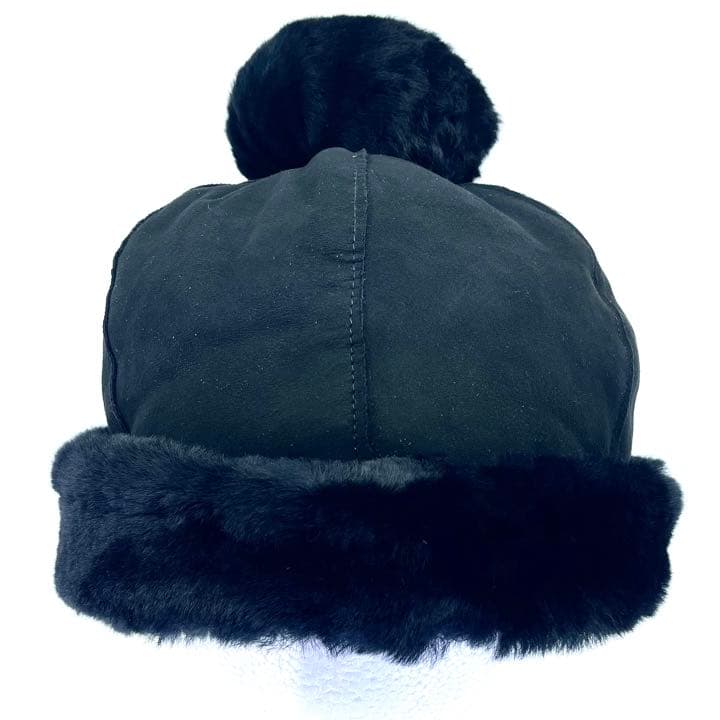 新品未使用　本革ムートン帽/トスカンラム