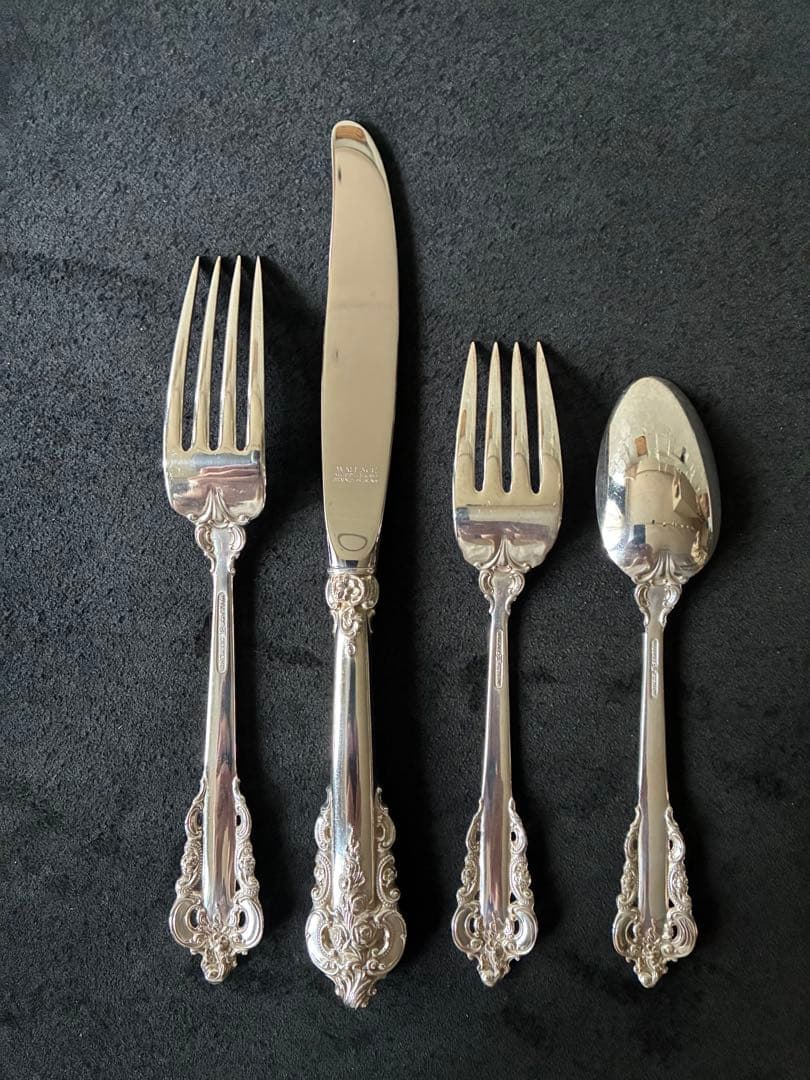 【グランバロック】スターリングシルバー　カトラリー4本セット