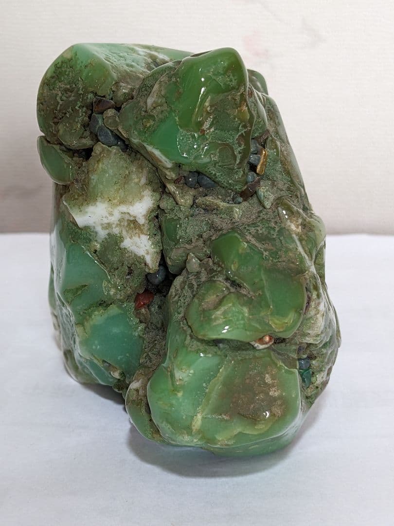 ♦鑑賞石飾り 置物？ 中国翡翠 水石 盆石 鉱物 置物 飾り 骨董品