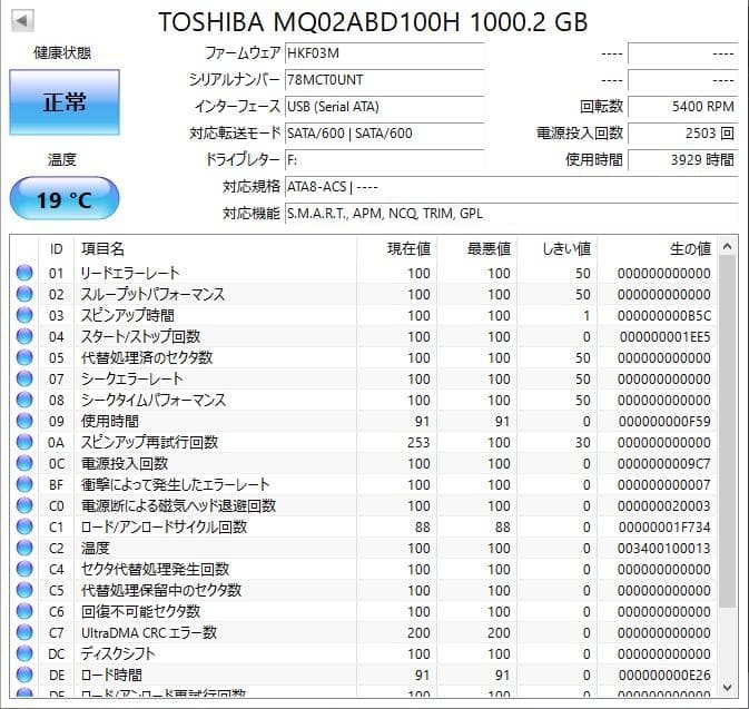 ✨4個セット✨HDD 1000GB✨大容量1TB✨2.5インチ✨12-05