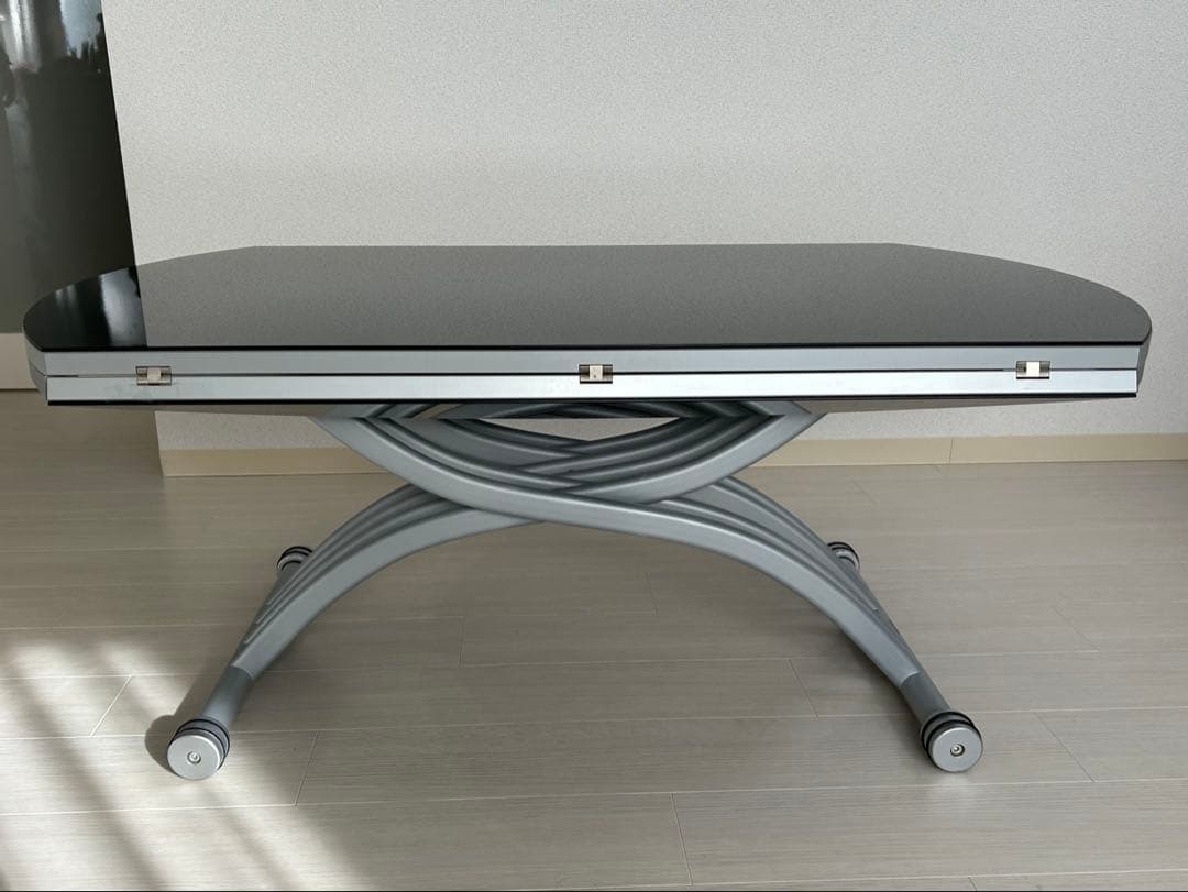 OZZIOITALIA 伸長式 テーブル T-113 黒｜ガラス板｜発送3月予定