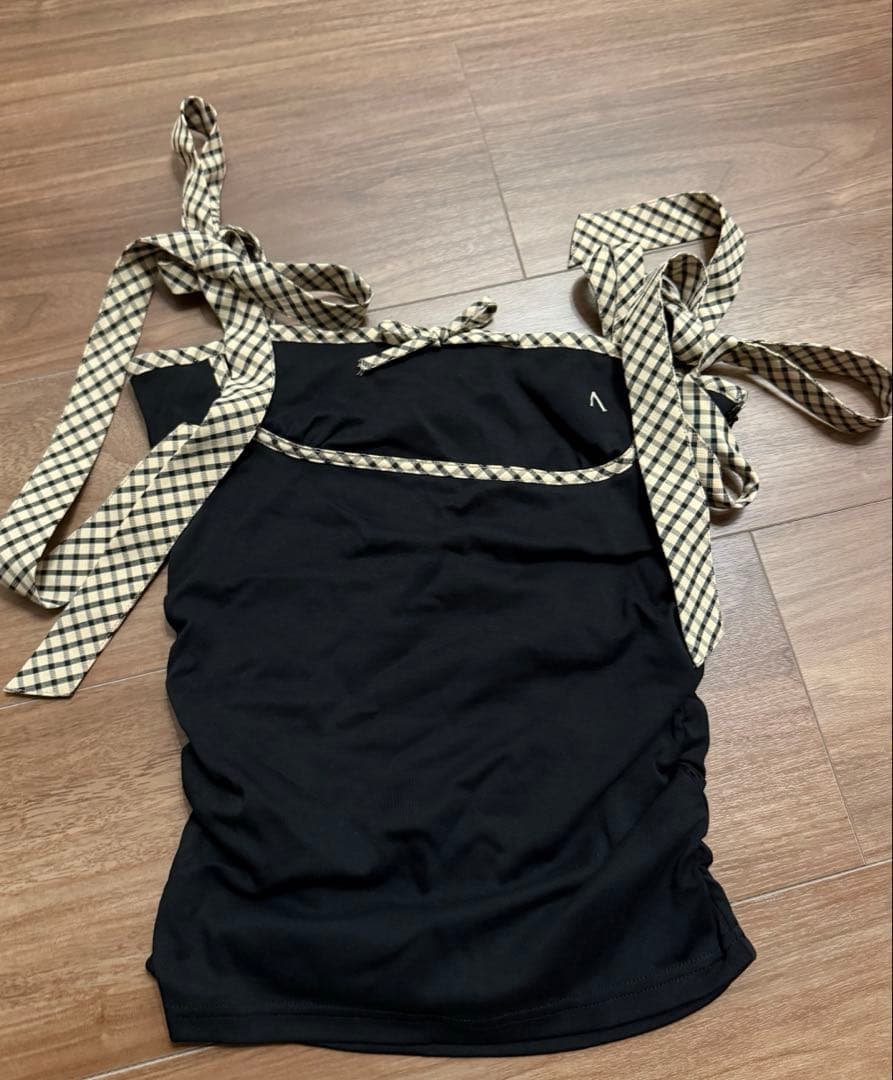 トップス Andmary Alice check ribbon tops