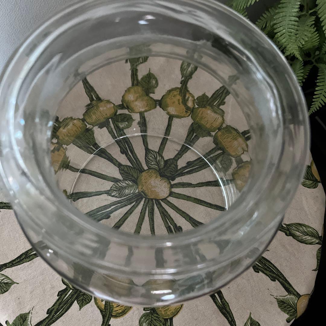 昭和レトロ 蓋付 ガラス瓶 保存瓶