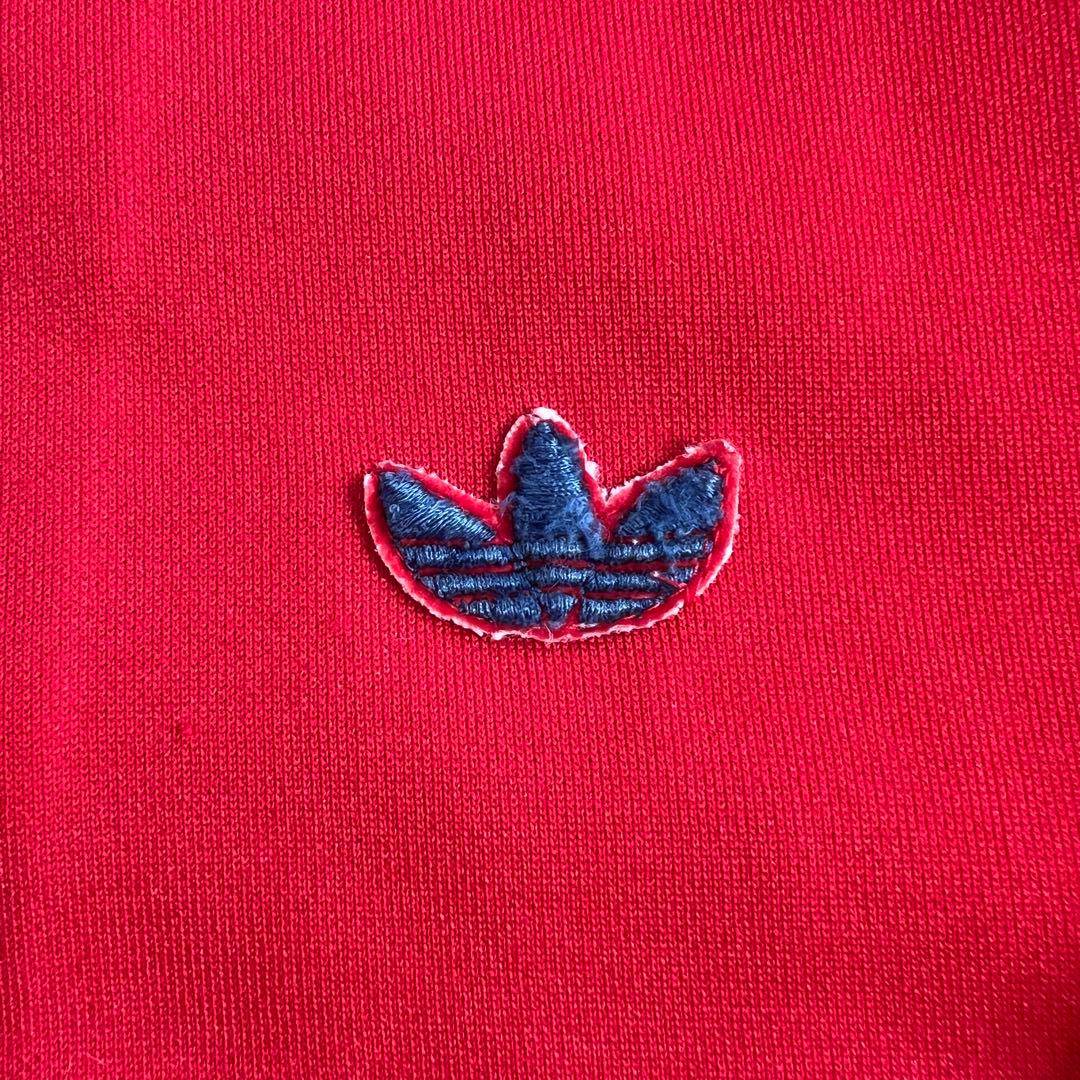 5号 adidas デサント トラックジャケット 70s 80s 赤紺 古着