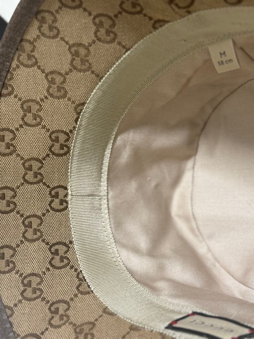 【GUCCI・箱付き】GGキャンバス フェドラハット　M
