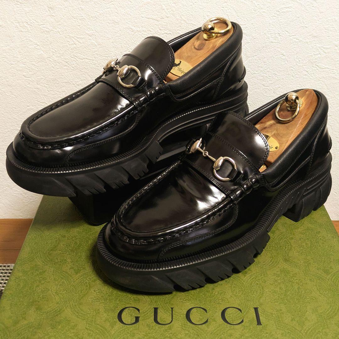 美品　GUCCI　ホースビットローファー　ラグソール　7