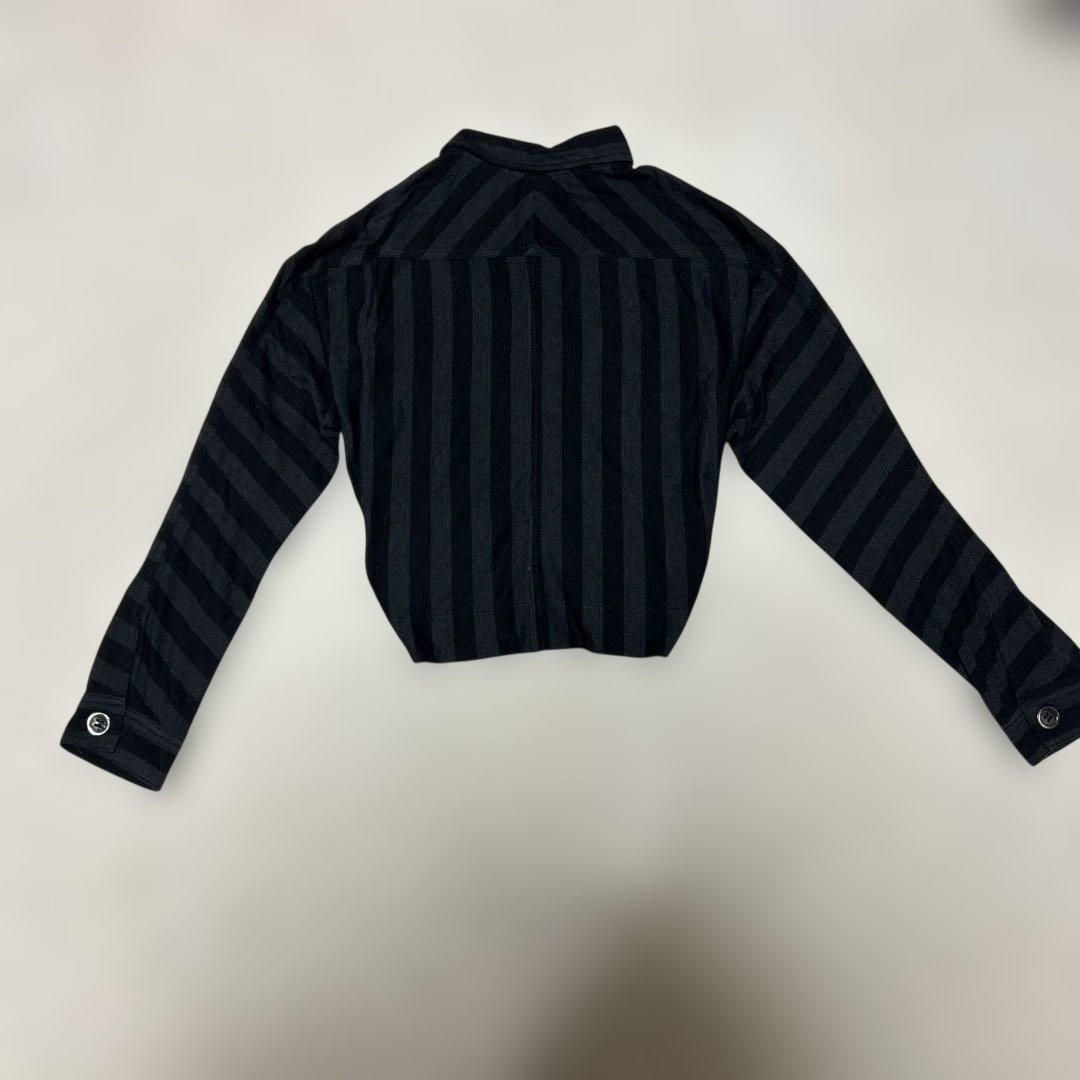 COMME des GARÇONS クロップドジャケット ブラックストライプ短丈
