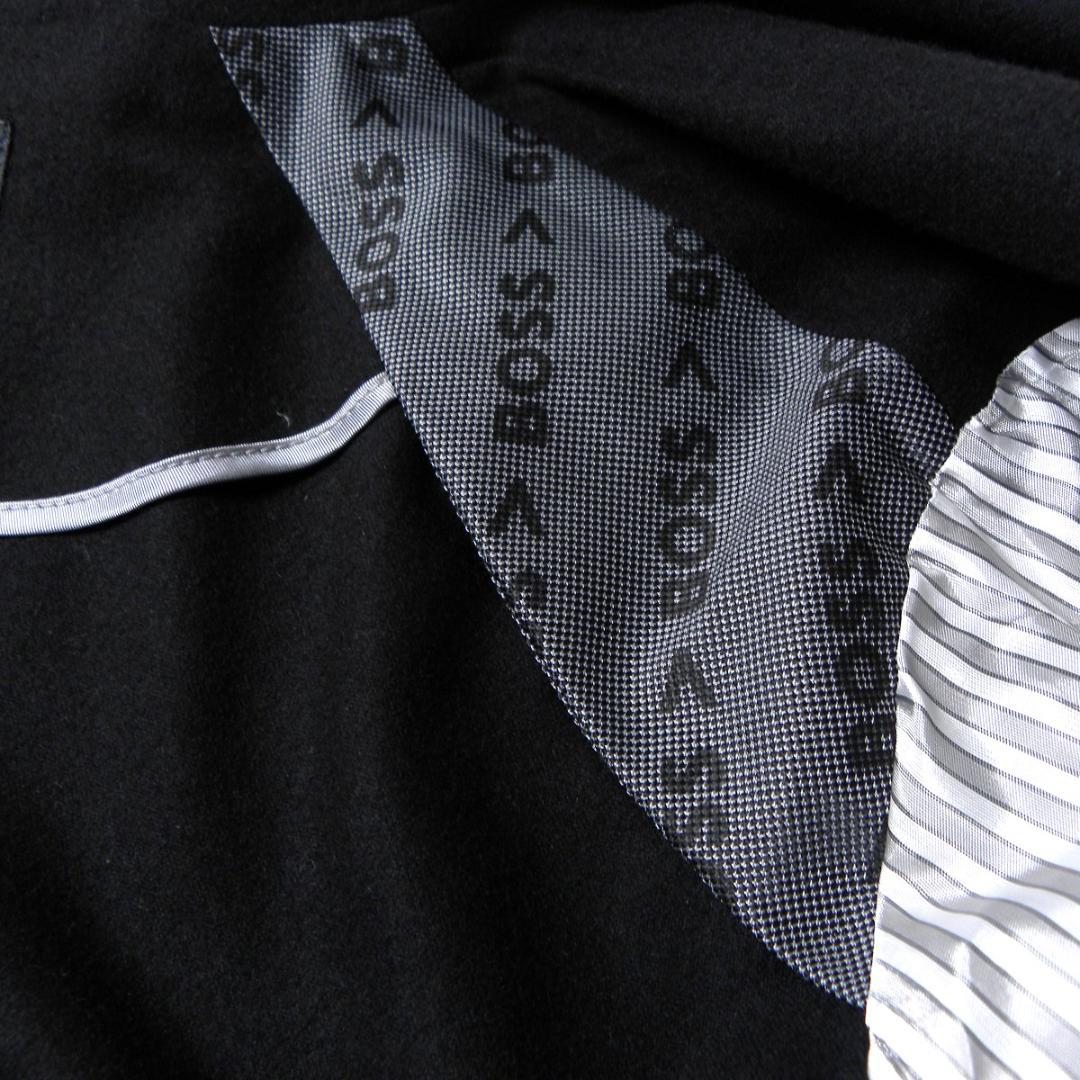 BOSSフランネルセットアップスーツ TECH FLANELL スリムフィット黒