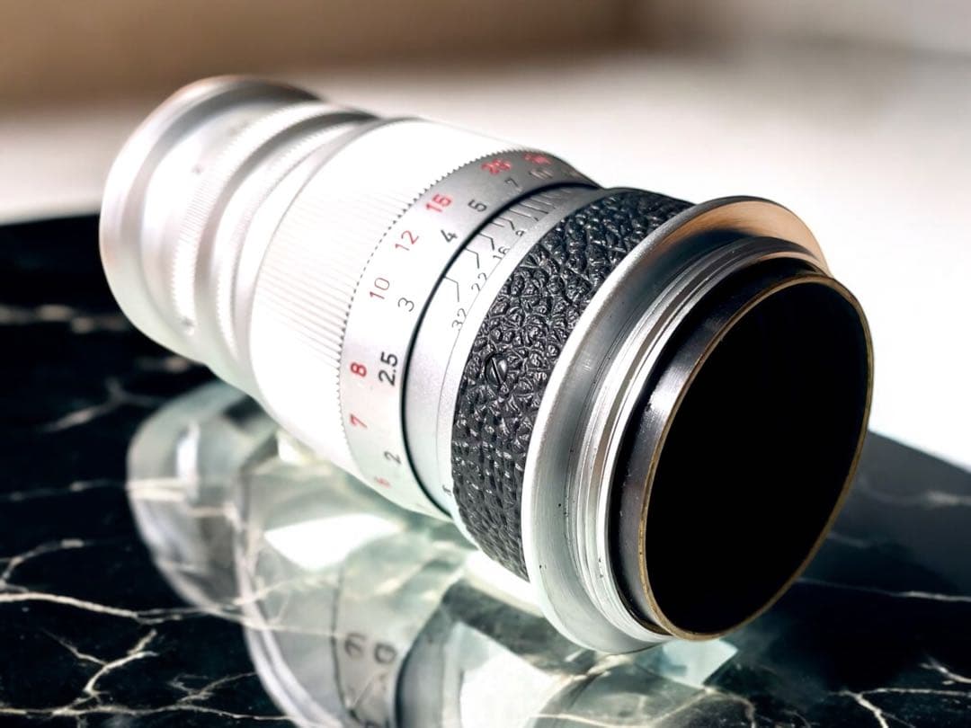 【OH済&ライカ&希少】エルマー90㎜　後期メートル/フィート併記型