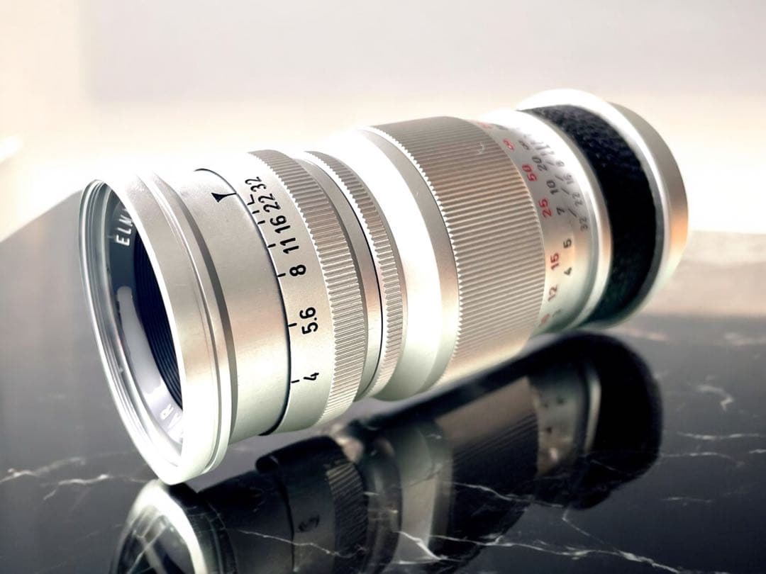 【OH済&ライカ&希少】エルマー90㎜　後期メートル/フィート併記型