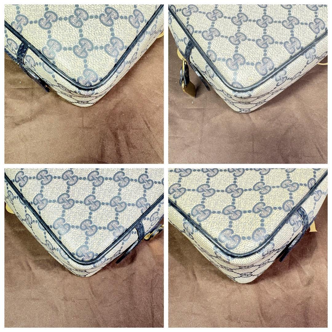 美品　GUCCGI オールドグッチ　PVC GG柄 ポーチ　クラッチバッグ