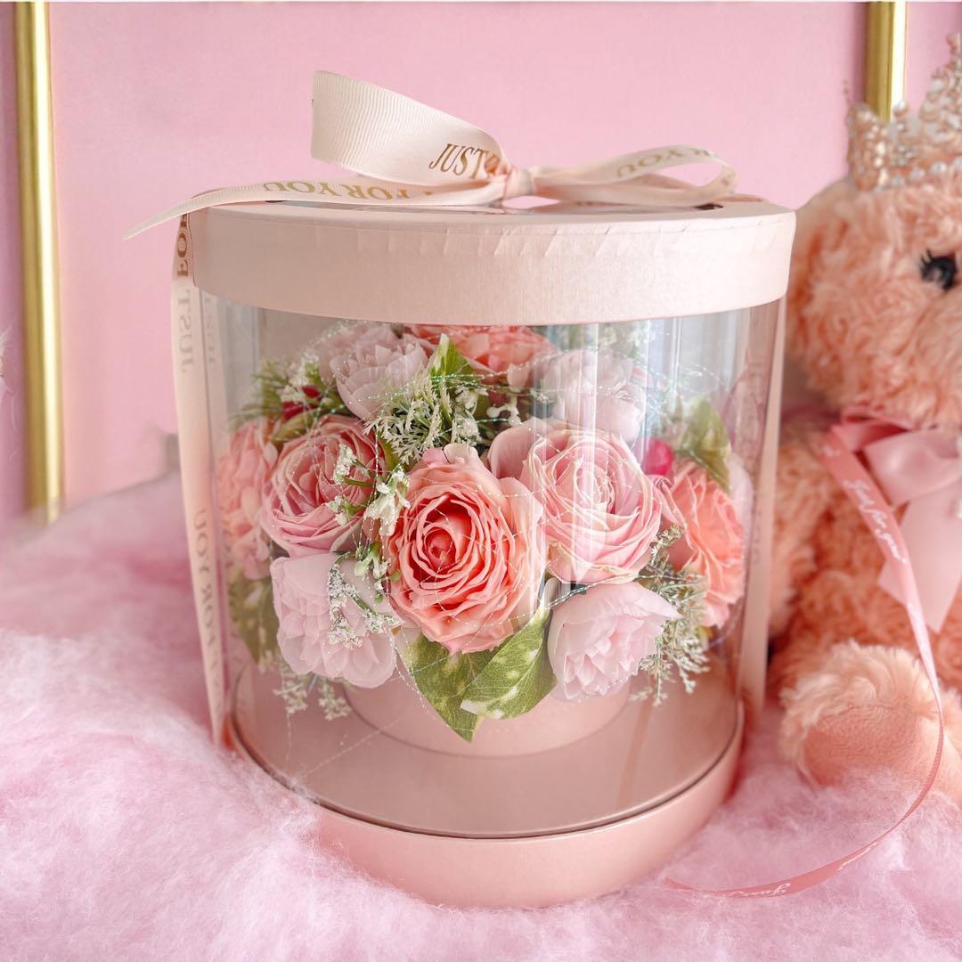 クラウンベアとピンクローズのクリスマスギフトセット