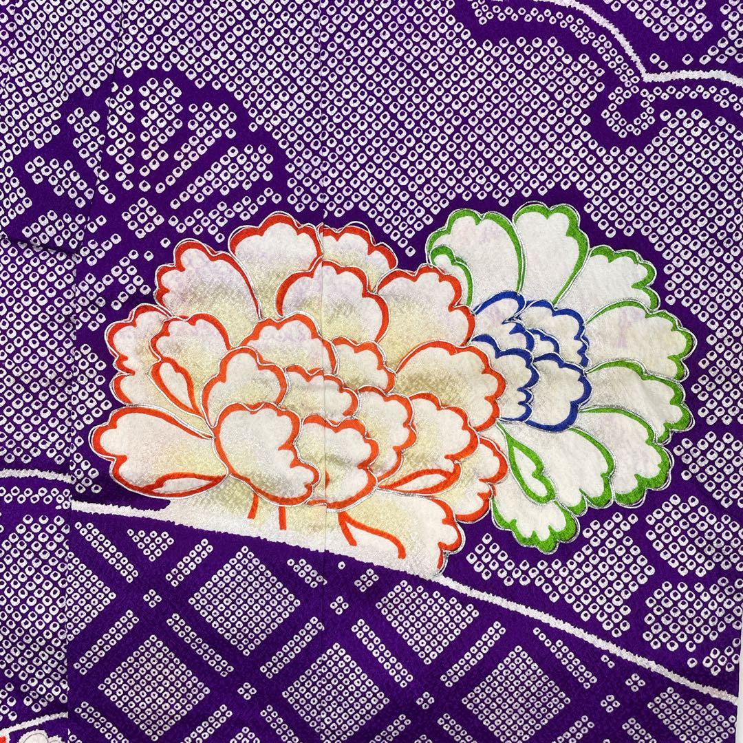 ◎mk-3097　七五三　女の子　着物・襦袢セット　7歳　銀駒刺繍　　1-26