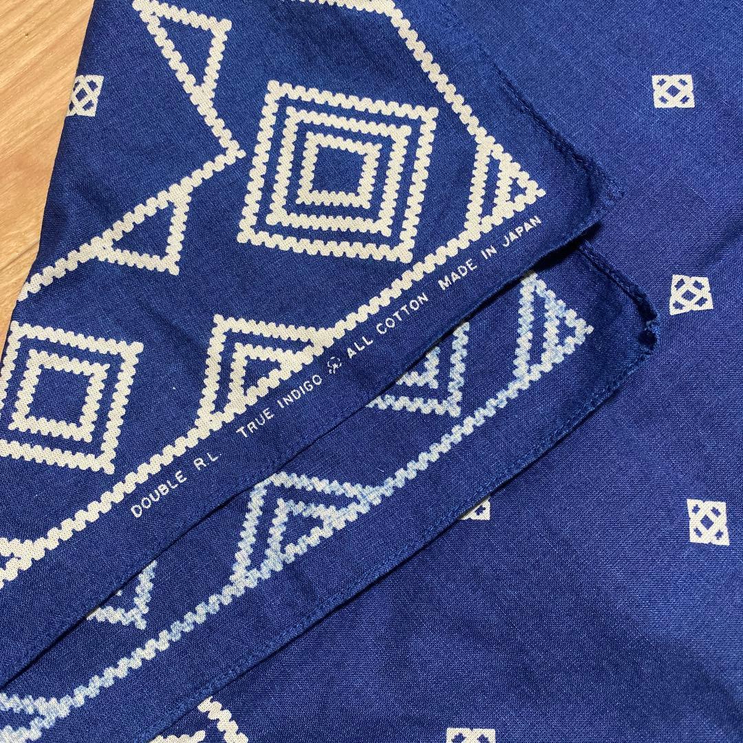 新品未使用品 23 aw RRL 日本製 インディゴ ロゴ ストール