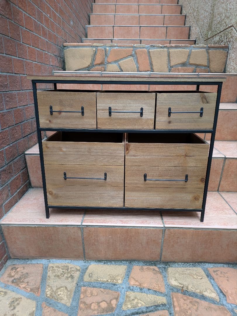 salut! サリュ アイアンウッド 5ドロワーマルチラック　おしゃれ