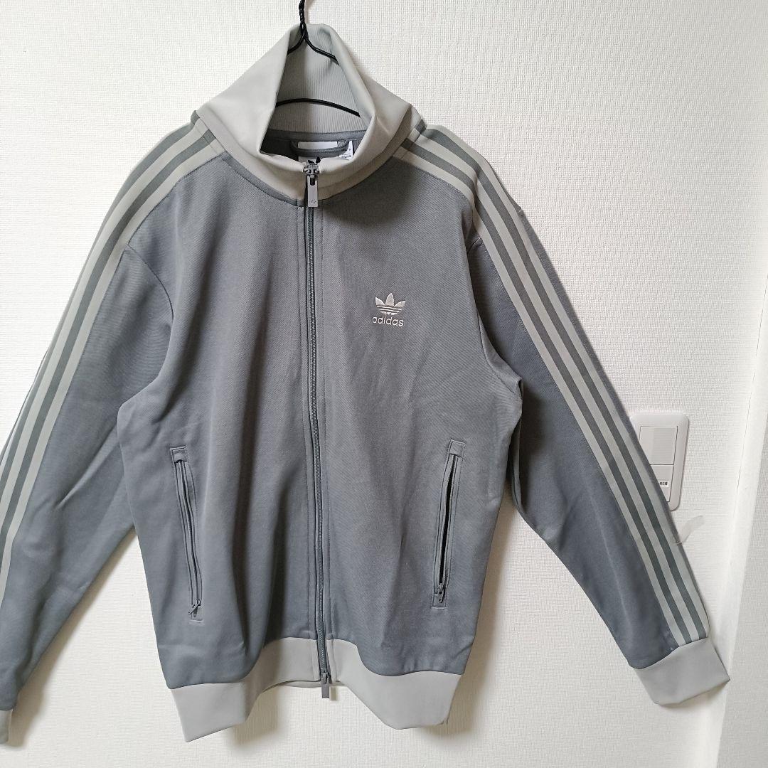 アディダス 灰 ベッケンバウアー トラックジャケット 男性M ジャージ 立襟
