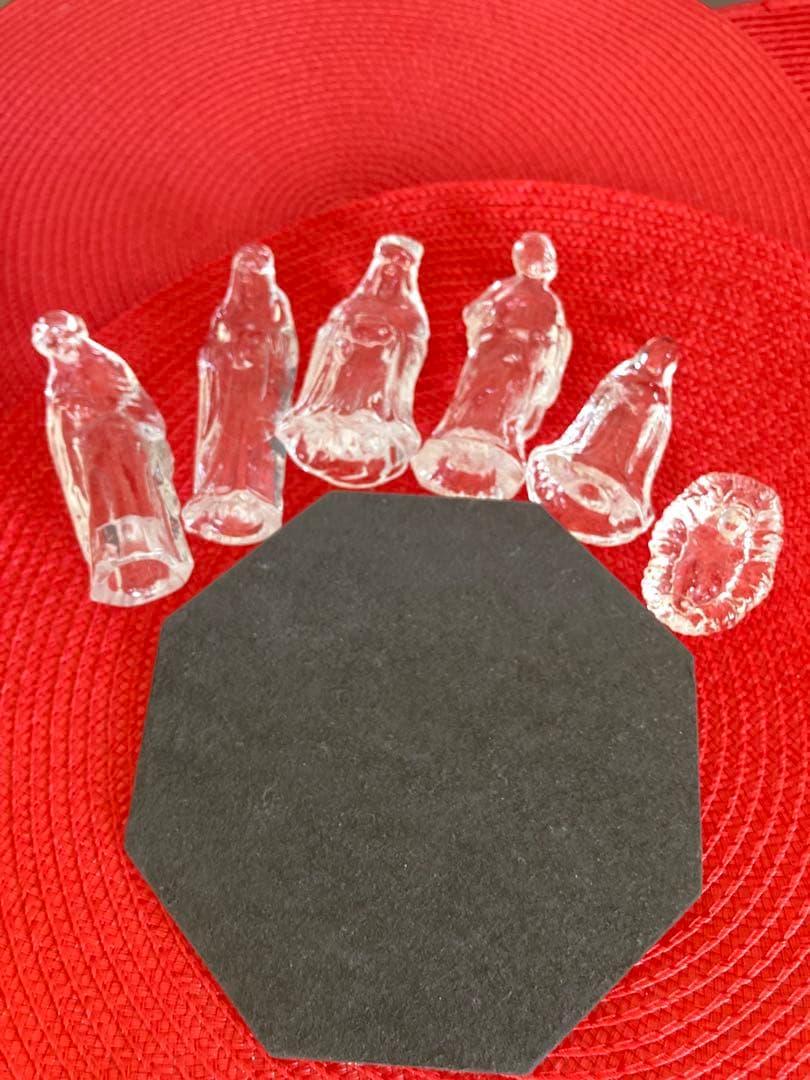 ✴︎未使用品✴︎キリスト降誕クリスマス　クリスタルガラス6体セット　クリッペ