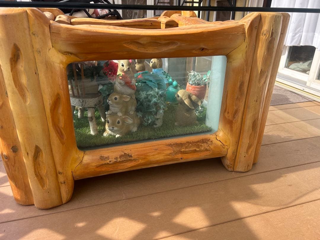 引き取り限定　キューブ型ガラス水槽ガラステーブル