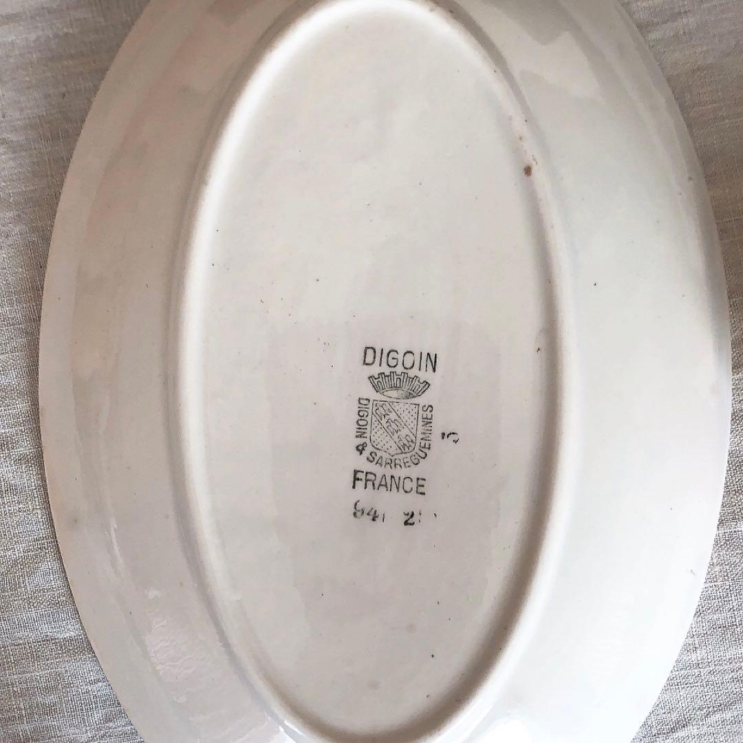 人気　ディゴワンサルグミンヌ　バスク柄ラヴィエ　前菜皿　フランスアンティーク食器