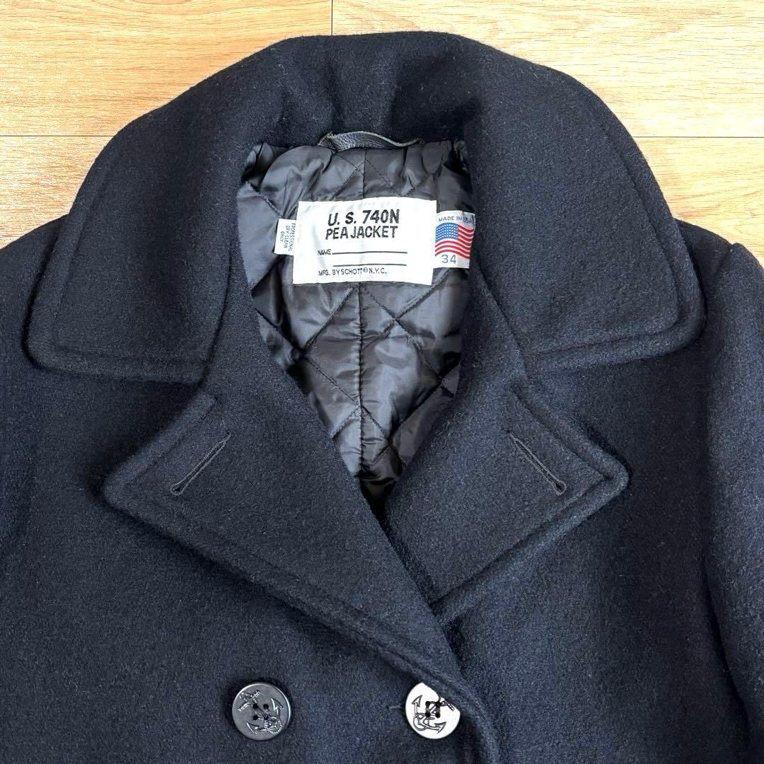美品 SCHOTT 740N Pコート キルティング Sサイズ 米国製