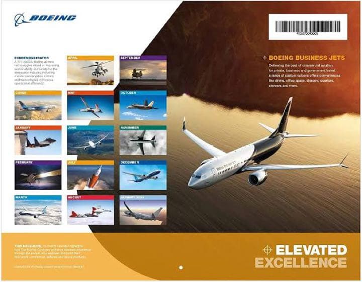 【新品未使用】3部セット ボーイング カレンダー 壁掛け