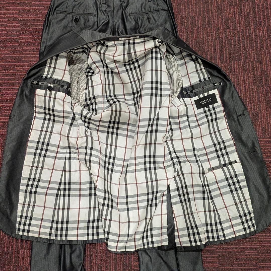 バーバリー ブラックレーベル スーツ セットアップ M/79 グレー光沢