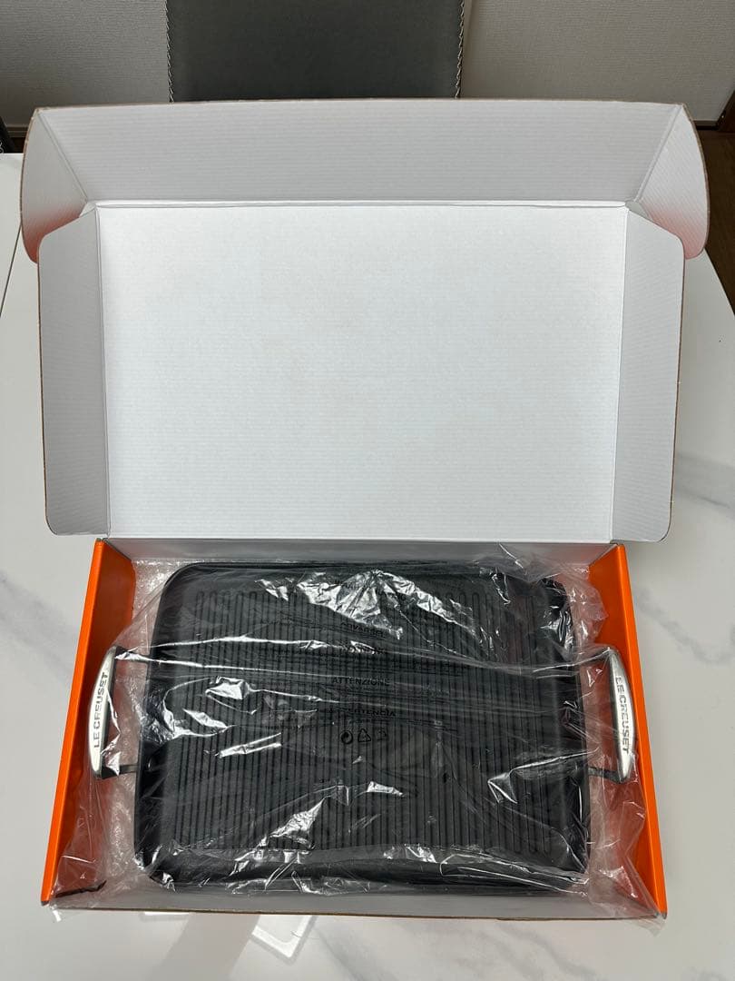 LE CREUSET リブ付き長方形グリル 35.5 x 25.4 cm