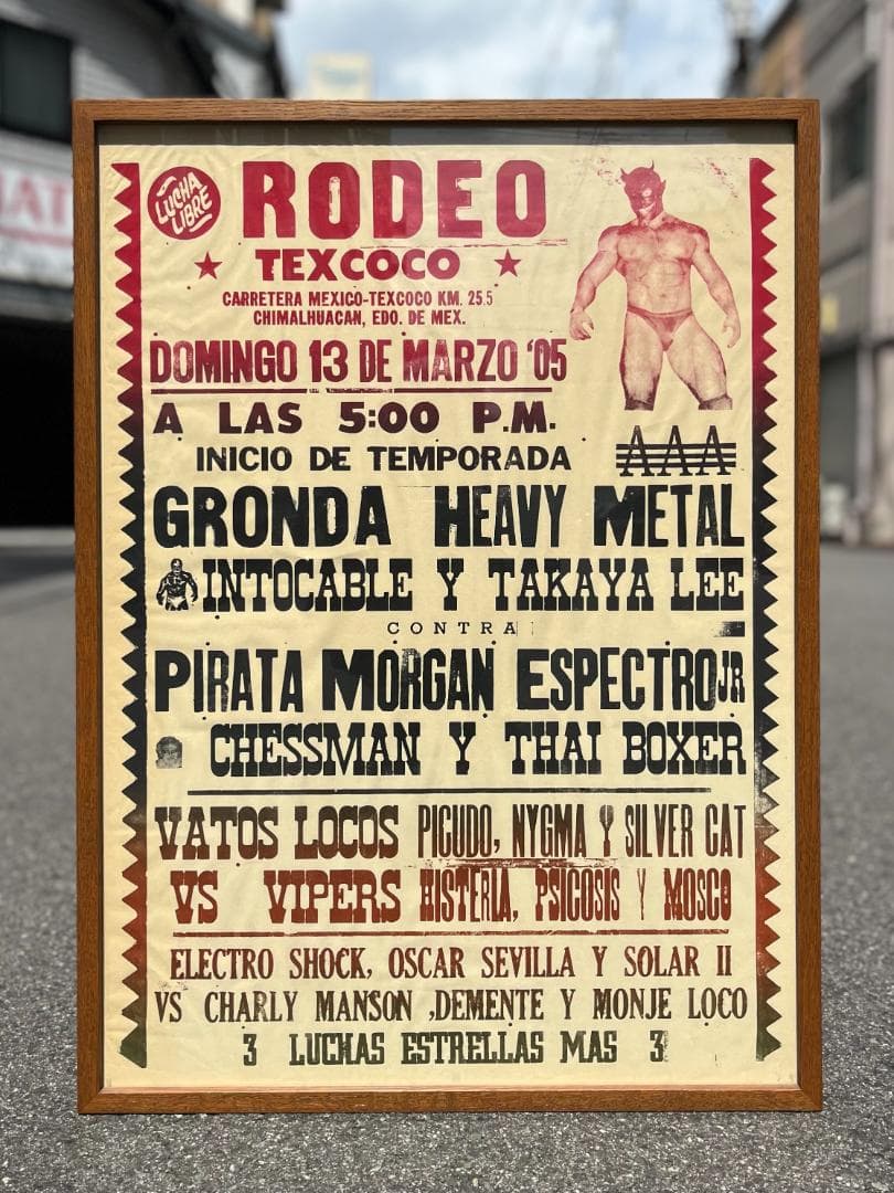超希少☆ルチャリブレ／メキシカンプロレス／トラックファニチャー／ポスターフレーム