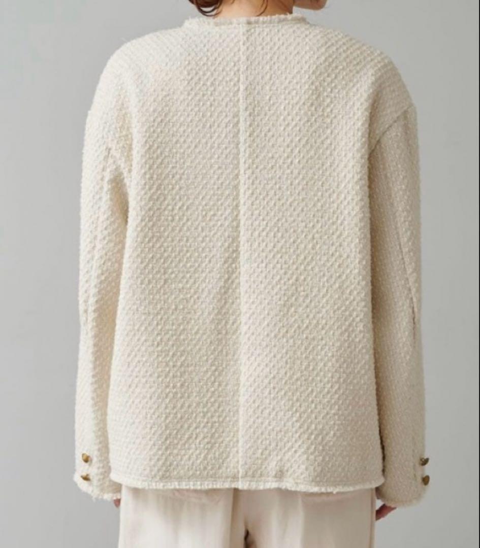 PUAL CE CIN （ピュアルセシン）リング ツイード ノーカラージャケット