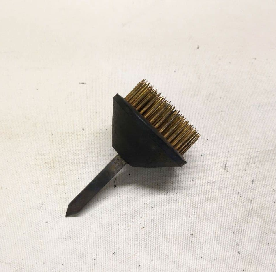 銅製花器　剣山付　池坊好み　池坊花器