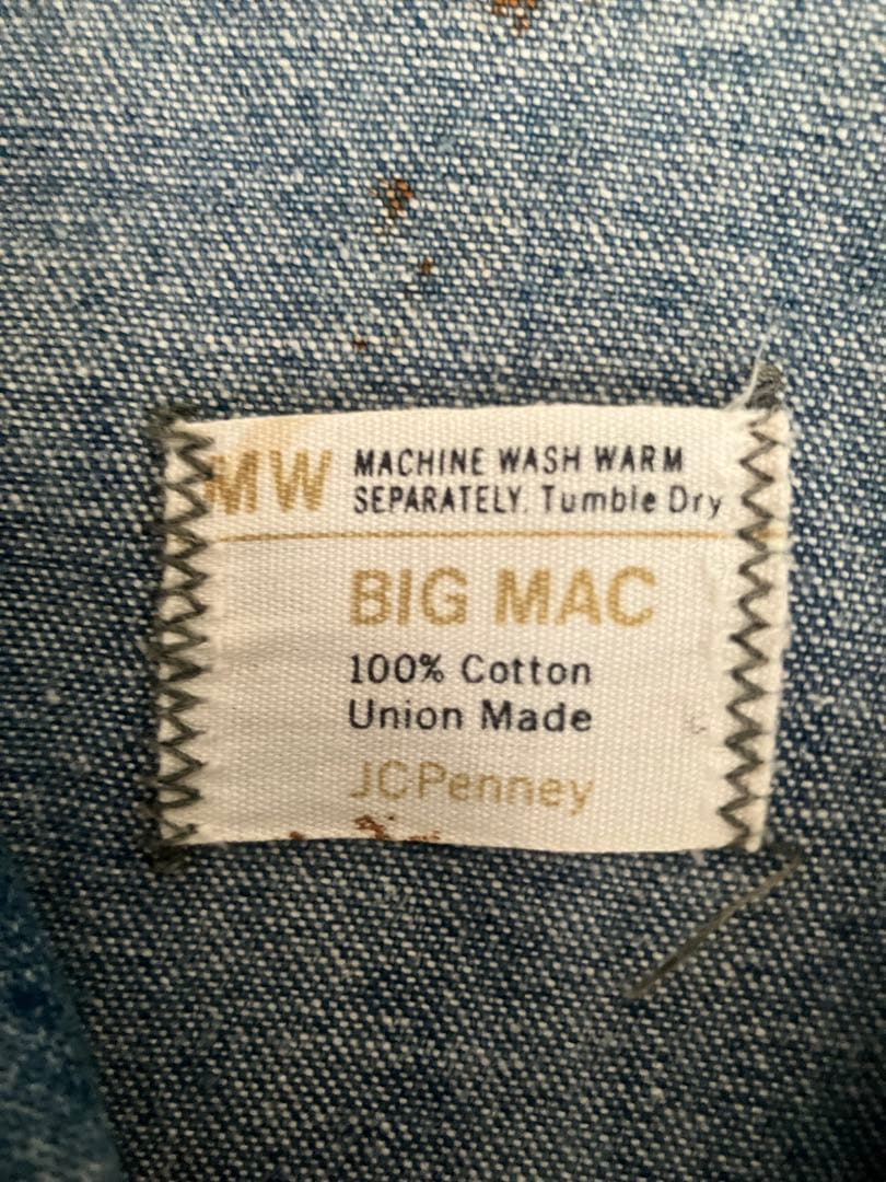 古着　70s BIG MAC カバーオール　JC Penney