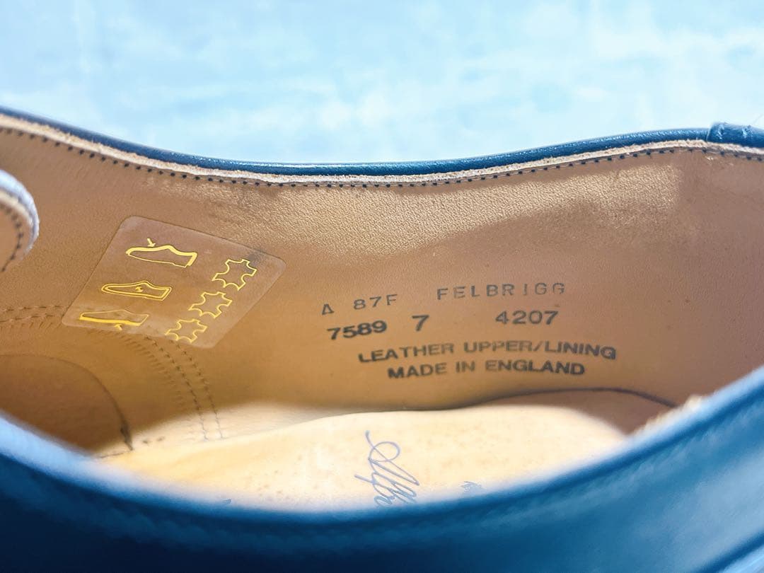 イギリス製【極美品】アルフレッドサージェント 高級 ストレートチップ UK7