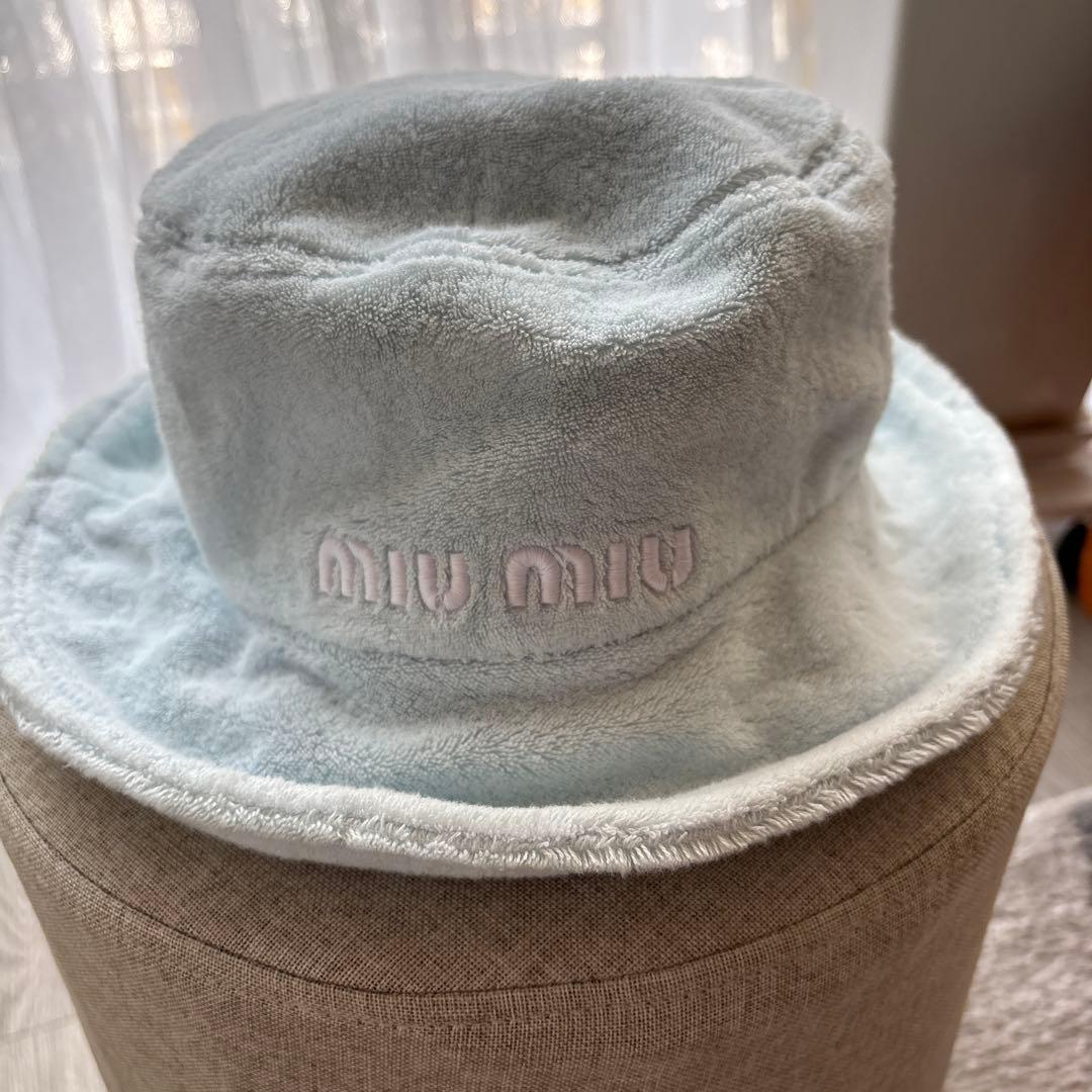 【新品・未使用】MIU MIU ミュウミュウ バケットハット パイル　Sサイズ
