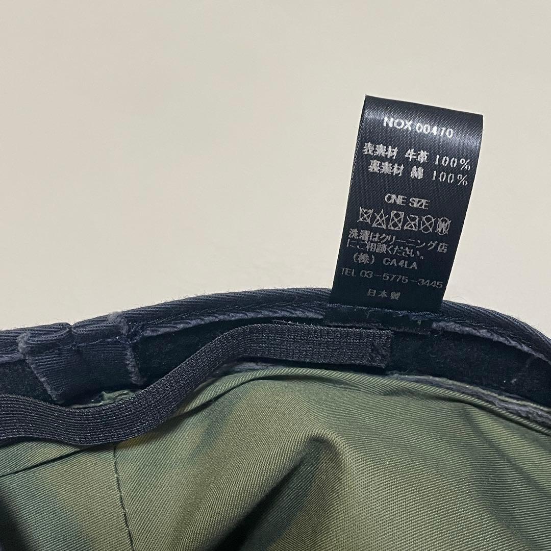 CA4LA × KNOX 本革 キャスケット 黒 レザー カシラ ハンチング