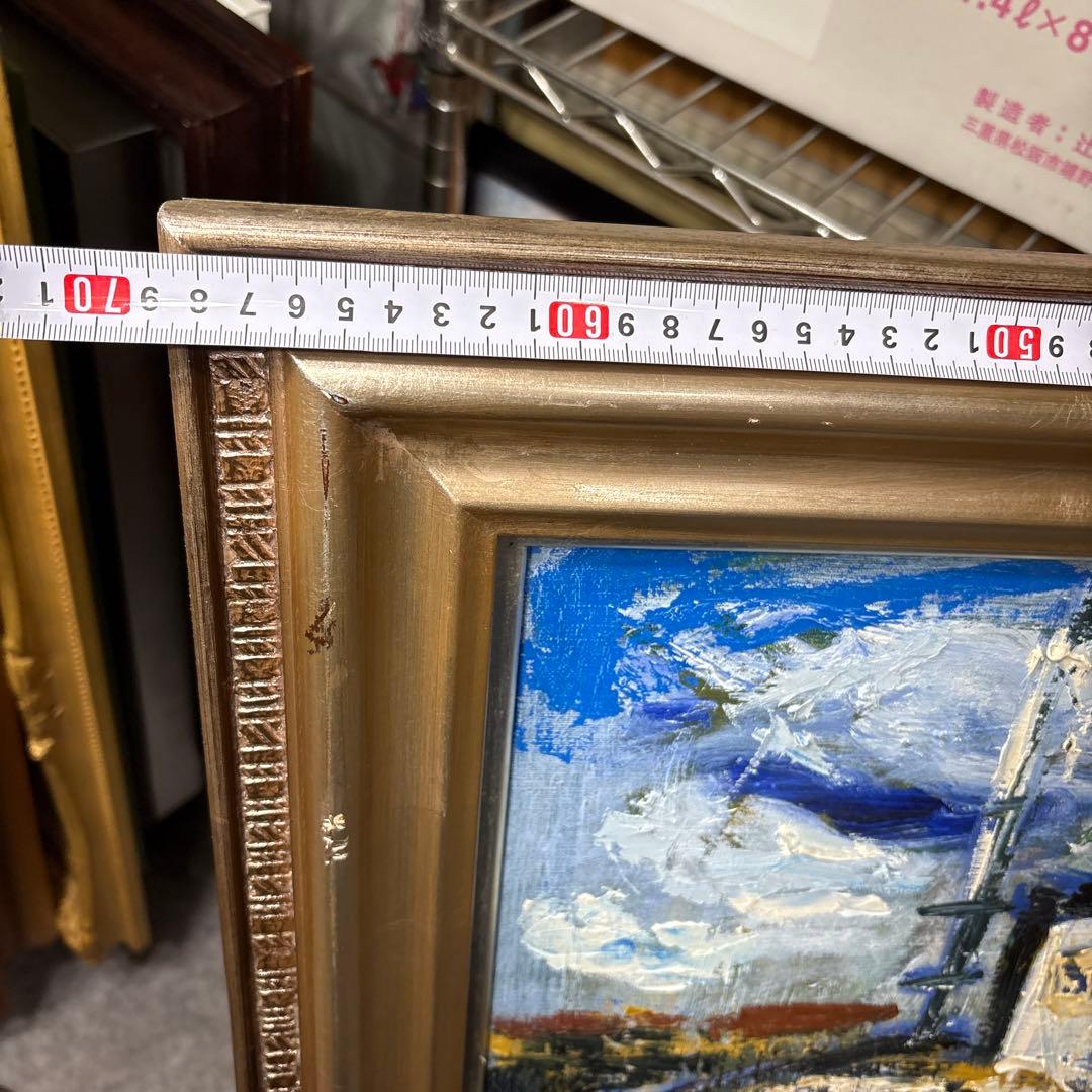 絵画　額縁　油彩画　F10 ガラス