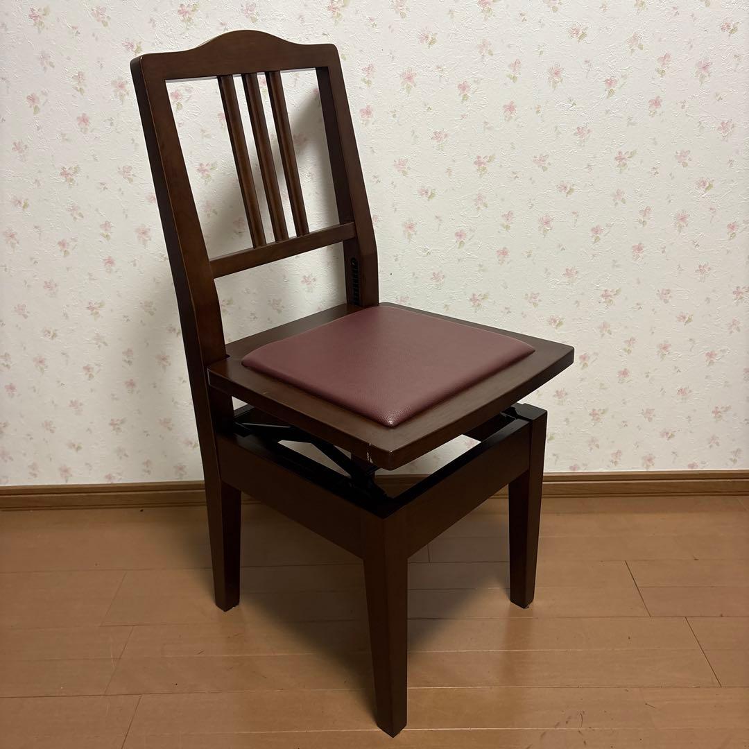 希少　YAMAHA トムソン椅子　木目　茶色　ピアノ椅子