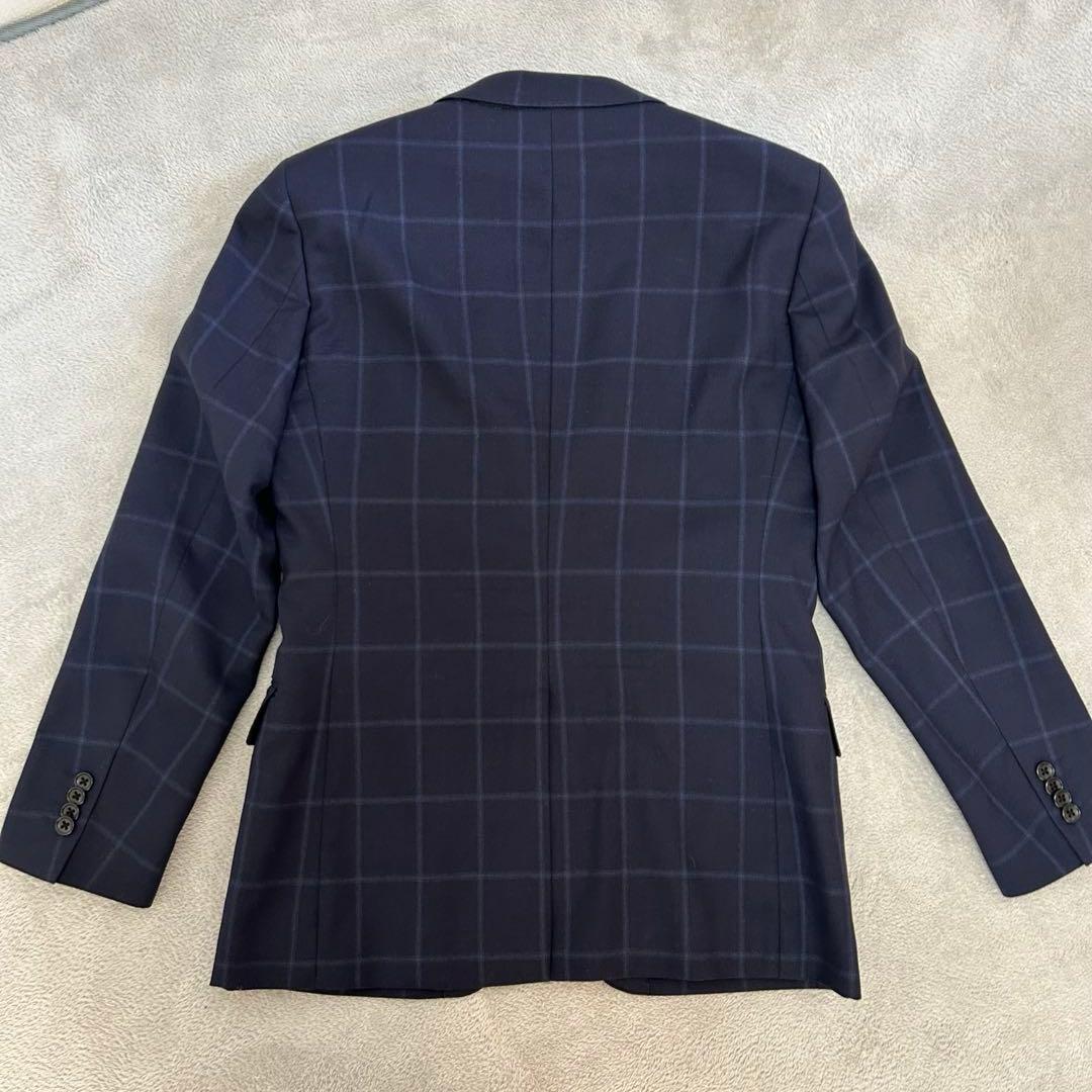 SIMPLICITEplus ネイビー チェック柄 ビジネススーツ M