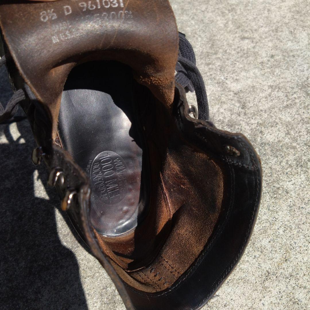 【水本】ウルヴァリン　1000マイルブーツ　茶芯　8 2/1 Dワイズ