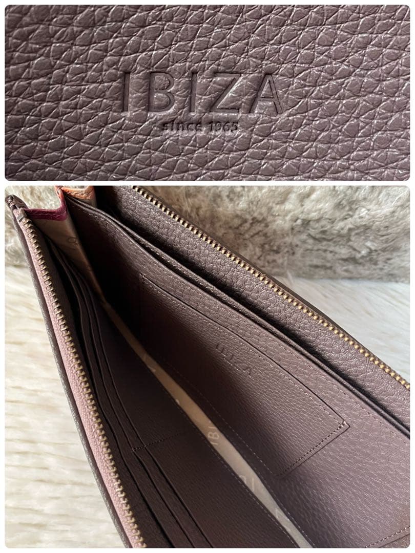 【新品未使用】イビサ　花柄　L字ファスナー　スリムウォレット　長財布
