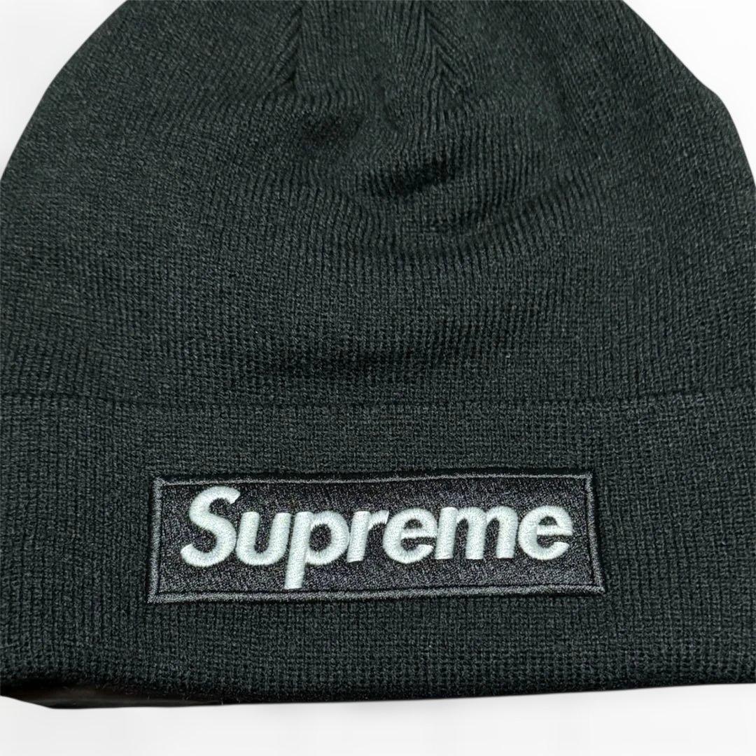 【人気】Supreme×New Era Box Logo Beanie ブラック