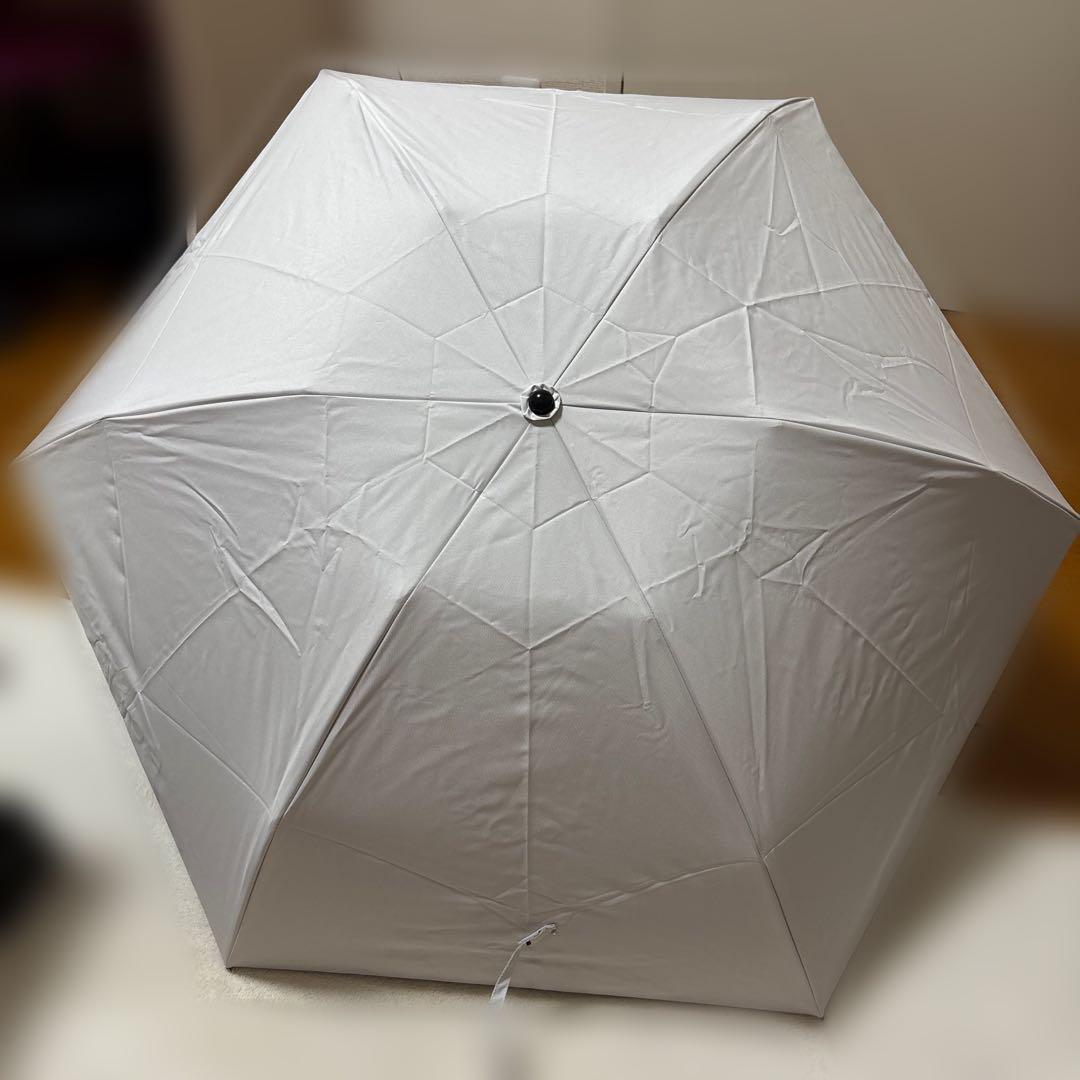 サンバリア　折りたたみ日傘　3段折/無地　ホワイト
