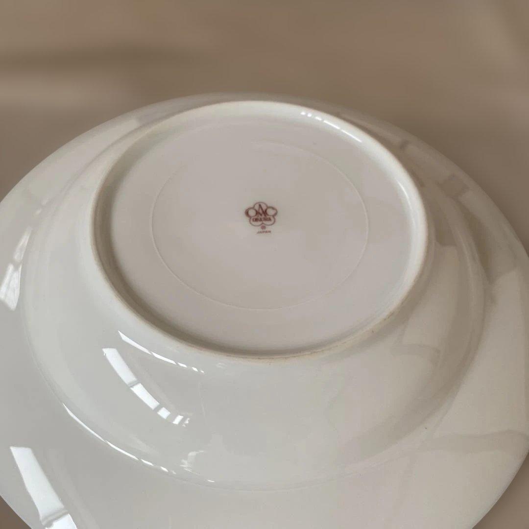 大倉陶園　ロイヤルブルー金彩のスーププレート　6枚