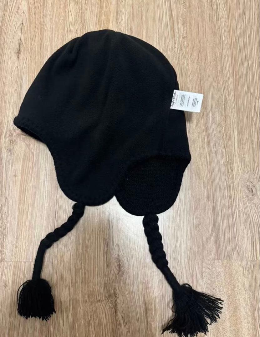 Supreme Felt Appliqué Earflap Beanie BK