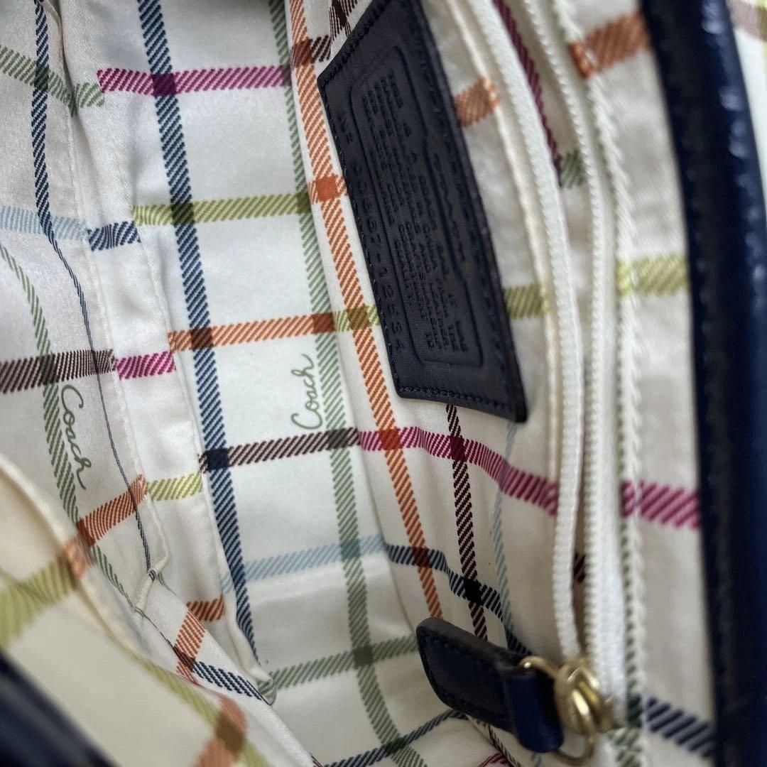 美品 コーチ ショルダーバッグ デニム シグネチャー ソーホー 12534