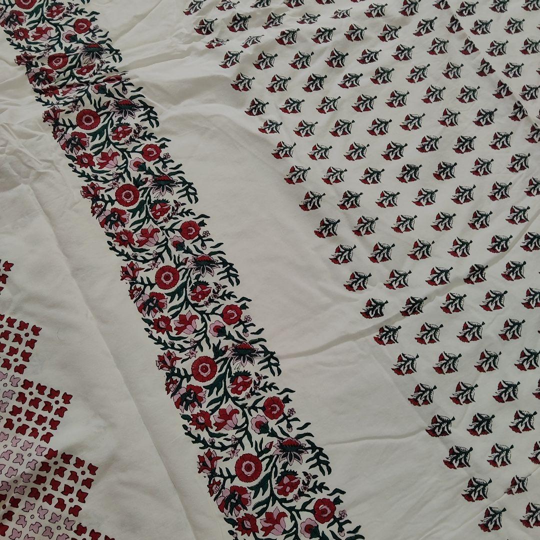 値下げ！ウニコ花柄刺繍掛け布団カバー枕カバーセット