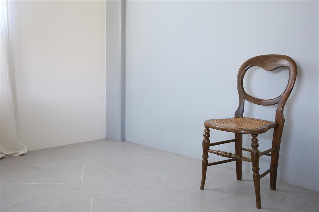 英国アンティーク木製ベッドルームチェア/ダイニングイス/サロン椅子(89-62)