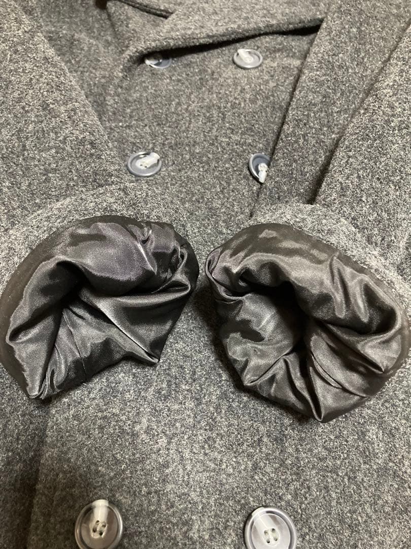 Schott ショット ウール メルトン ダブルブレスト ロングコート グレー