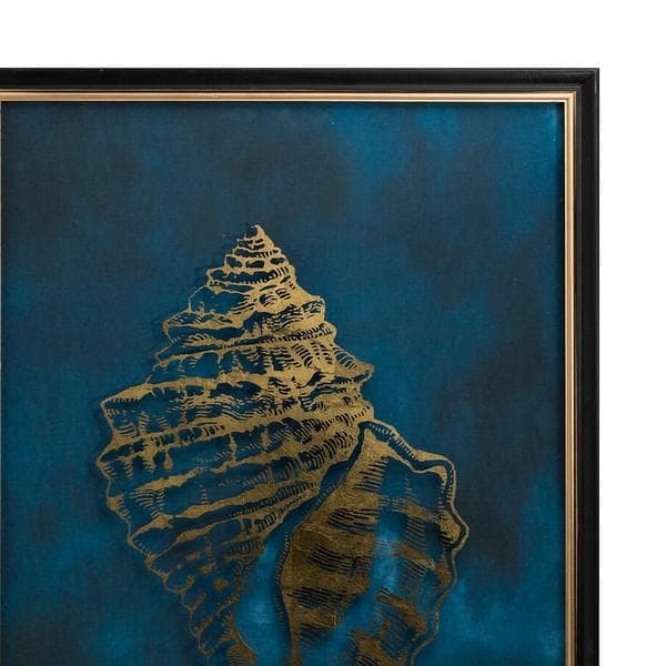 新品未使用　ウォールアート　４枚セット　マリン　ブルー ゴールド　海外インテリア