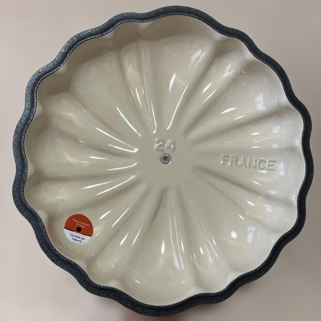 新品未使用＊ルクルーゼ/シグニチャー・ココット パンプキン24cm シャンブレー